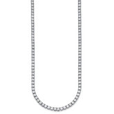 14k White Gold 18 carat Lab Grown Diamond VS/SI+ G+ Complete Round 18 inch Straight Tennis Necklace